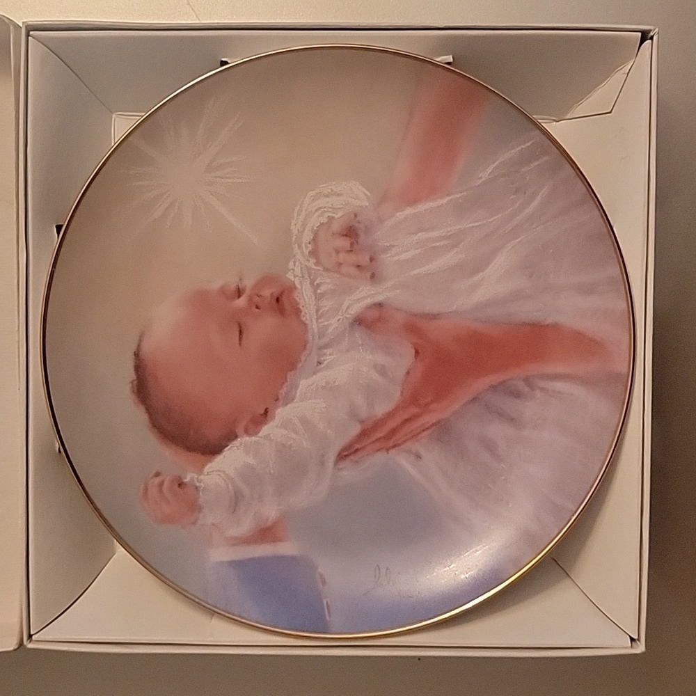 Keepsake christening plate